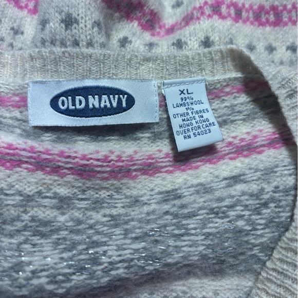 Vintage Old Navy Lambswool Winter Sweater Womens Size XL - Picture 3 of 4